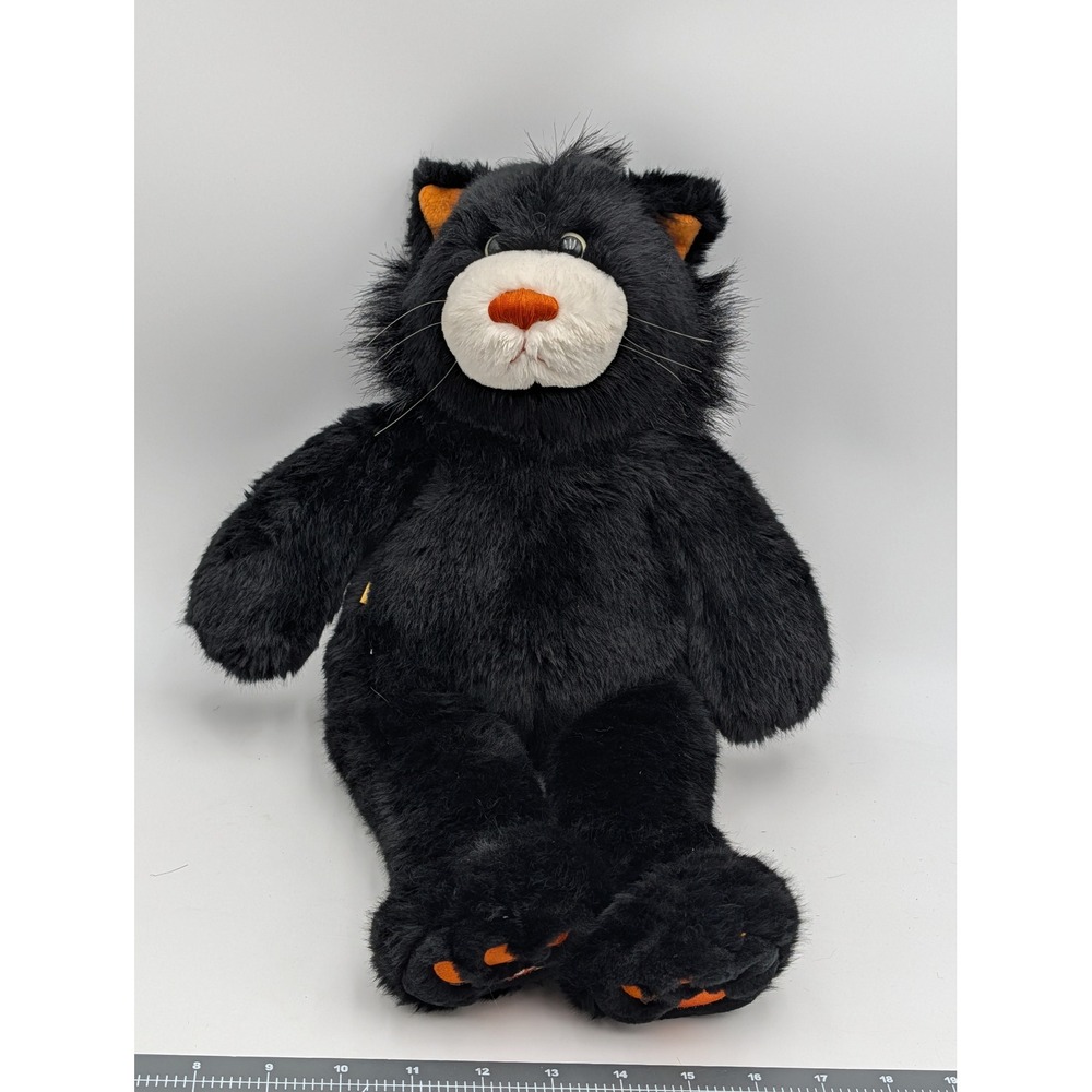 Build a Bear‎ Cat Plush Kitten Black Halloween Boo 18 Inch Glow Eyes Stuffed